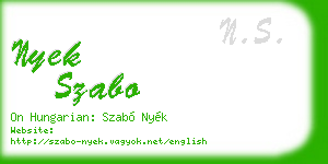 nyek szabo business card